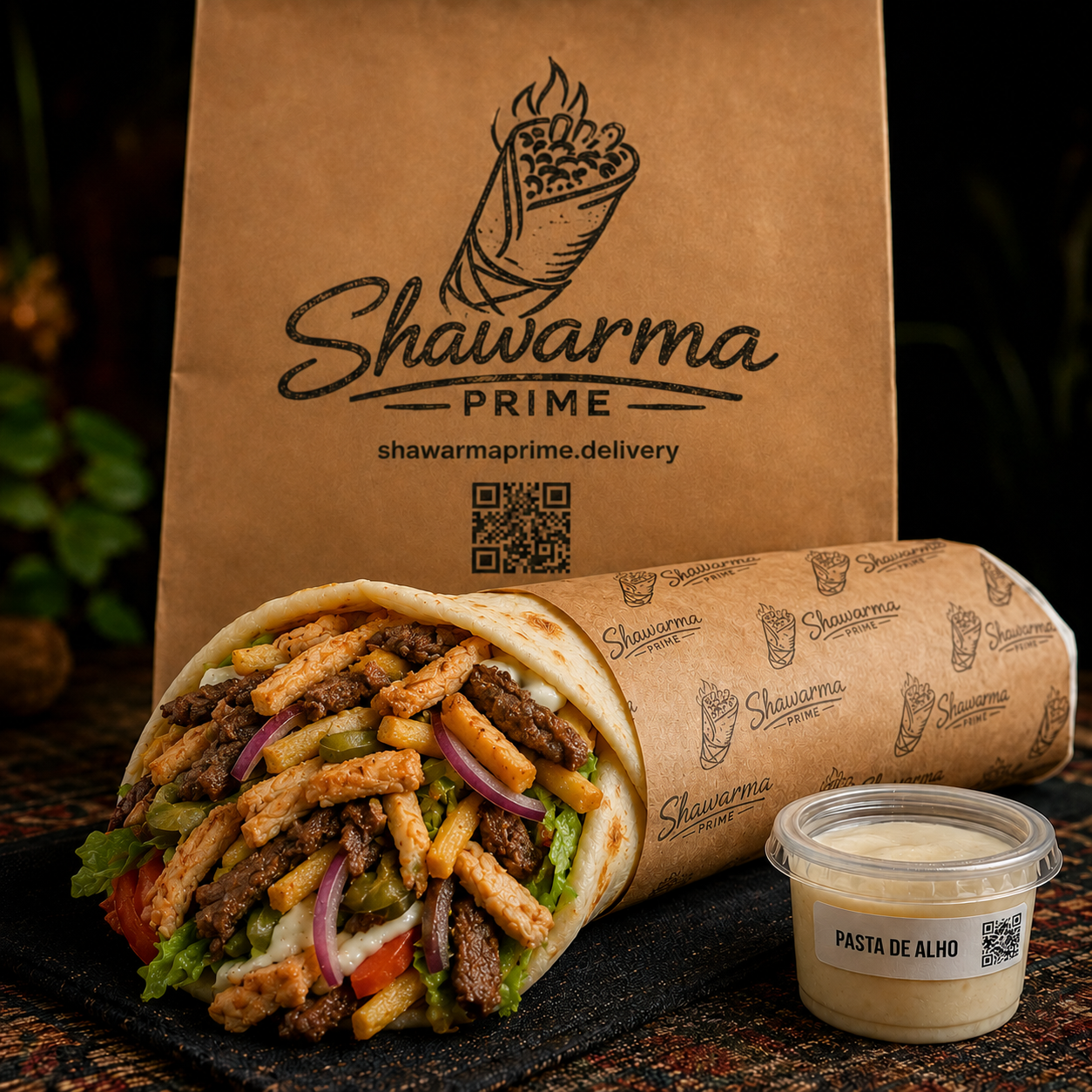 🥙 Shawarma Prime Misto (C. Filé ~ P. Frango)